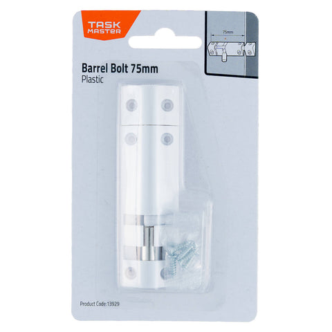 Taskmaster 75mm Plastic Barrel Bolt
