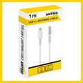 Antsig 1m USB C to Lightning Cable - White - 18W Fast Charging - Durable - SuperSaverAU - view 3