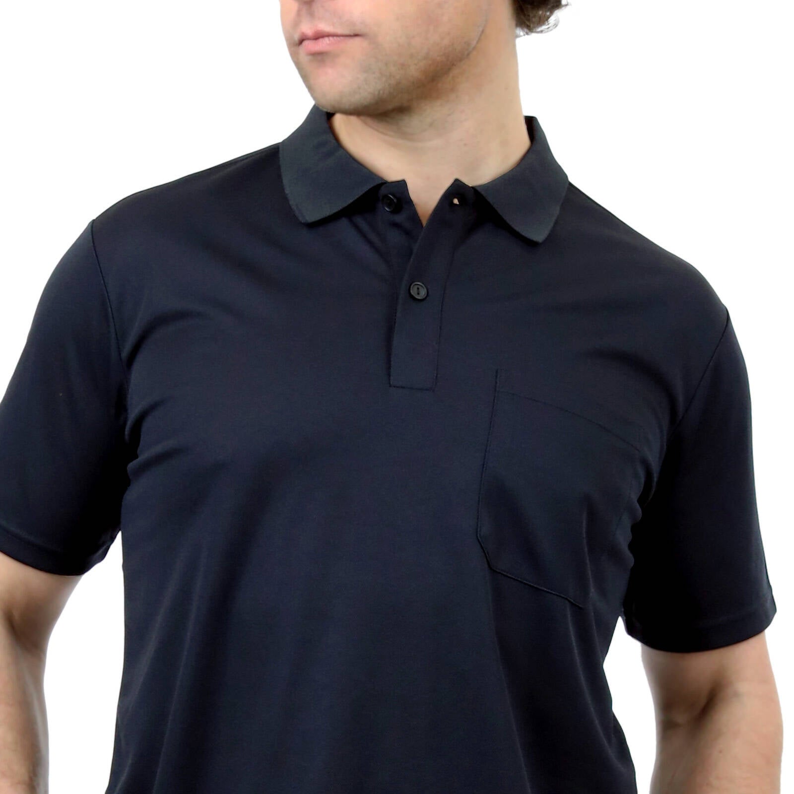 Craftright Black Short Sleeve Polo - Men's 100% Polyester, X-Large