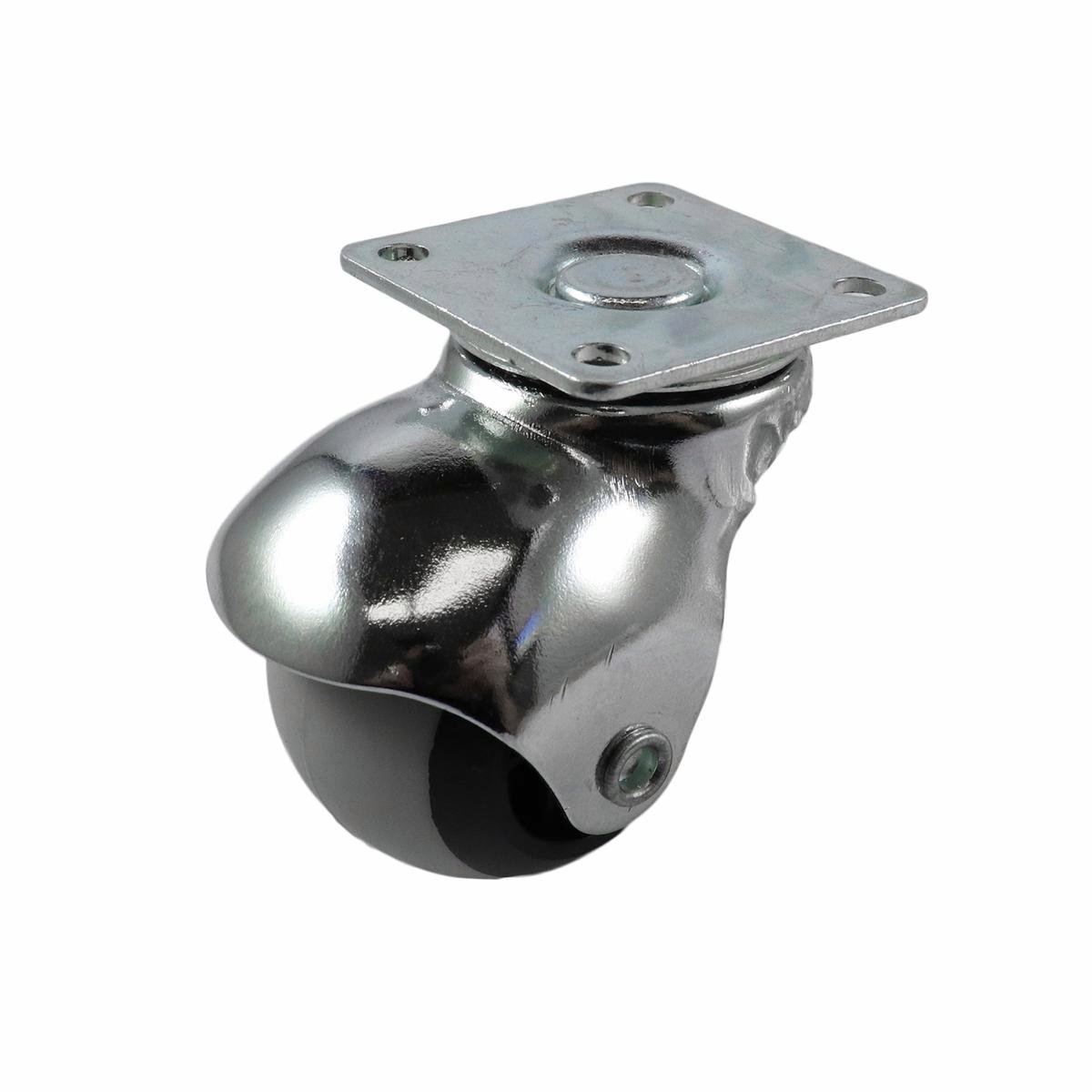 Easyroll 38mm Swivel Plate TPR Ball Wheel Castor - 25kg Load Capacity - Grey - SuperSaverAU - view 1