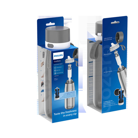 Philips GoZero Daily Straw Filtration Water Bottle XL 1065ml AWP2732