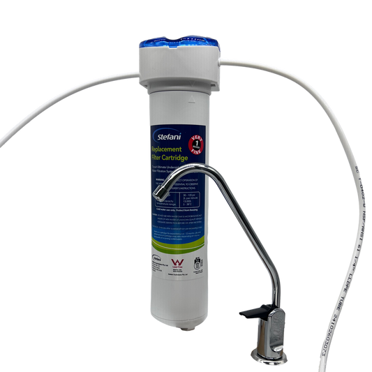 Stefani Ultimate Undersink Water Filtration System - 1 Micron - Carbon Filter - Quick Change