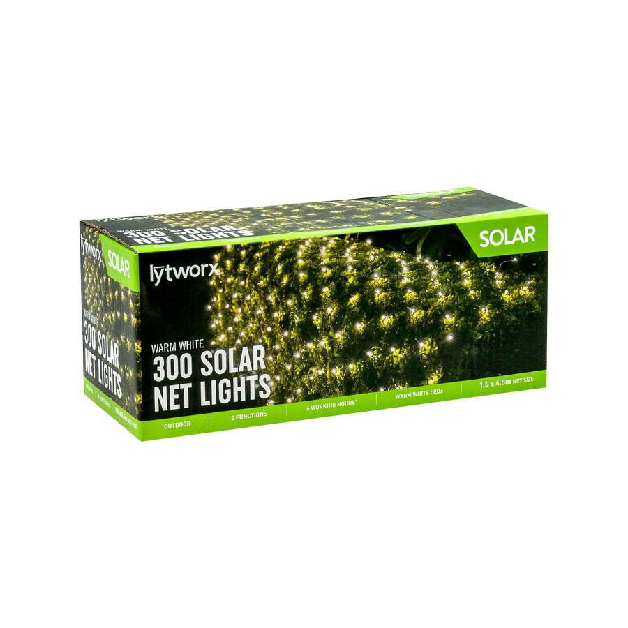 Lytworx 1.5 x 4.5m Warm White Solar Net Light - Outdoor 61664