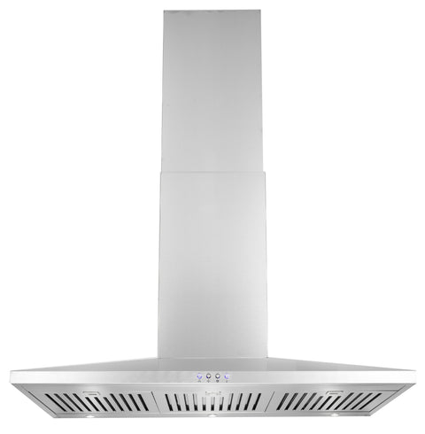 Glem Gas Quiet Air 90cm slimline canopy rangehood - stainless steel, in-ceiling motor, 1200m³/h - GQA90SC