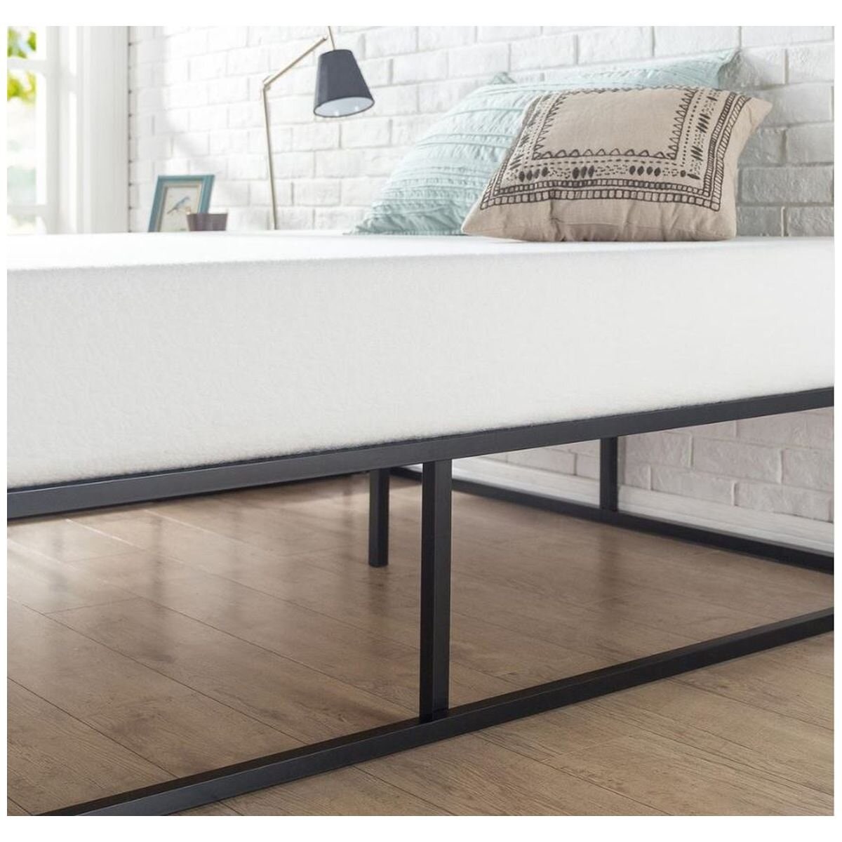 Zinus King Joseph Metal Bed Base - 25cm Platform Height, Reinforced Steel Frame, Black - AU-MBBF-10K