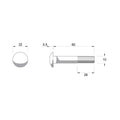Zenith Hot Dip Galvanised Cup Head Bolts Nuts 60mm 25 Pack Durable - SuperSaverAU - view 4