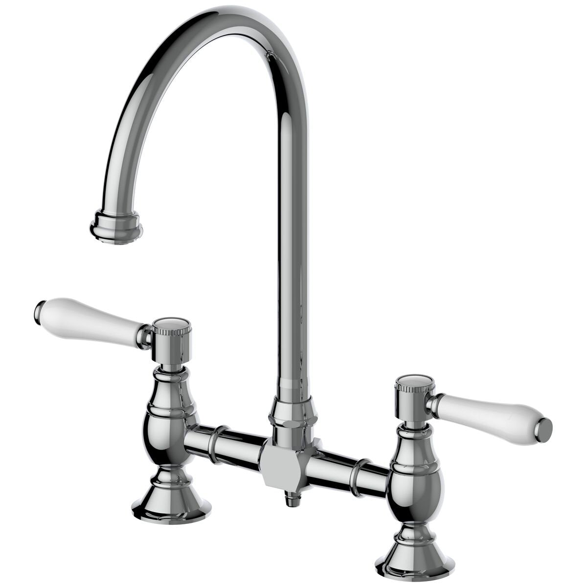 Armando Vicario Provincial exposed breech kitchen tap - chrome, gooseneck, 360 degree swivel - 400160-LF