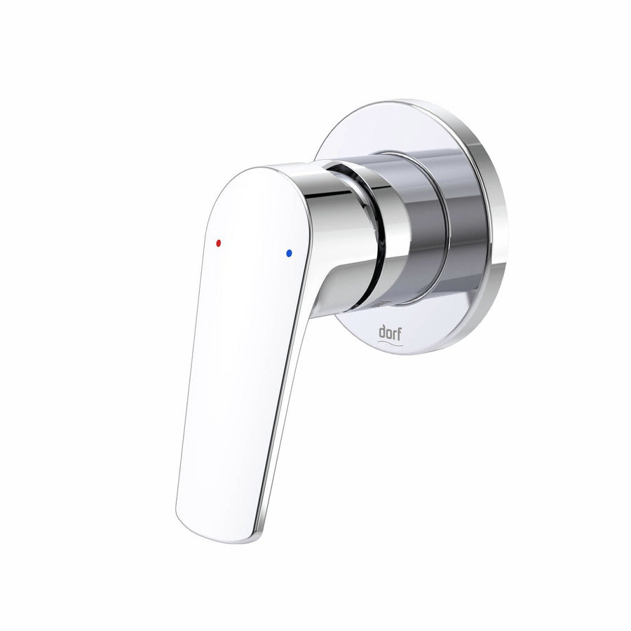 Dorf Kip Bath Shower Mixer Chrome - 75mm Brass - Minimalist Design - SuperSaverAU - view 1