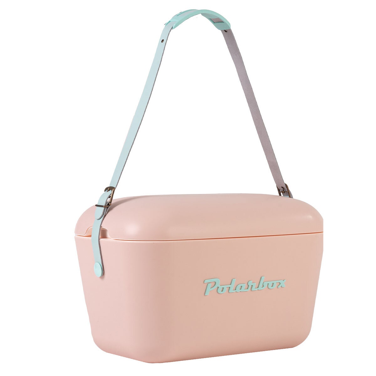 Polarbox Pop 20L Cooler - Nude with Cyan Strap and Logo - Thermal Insulation - PLBP20NC