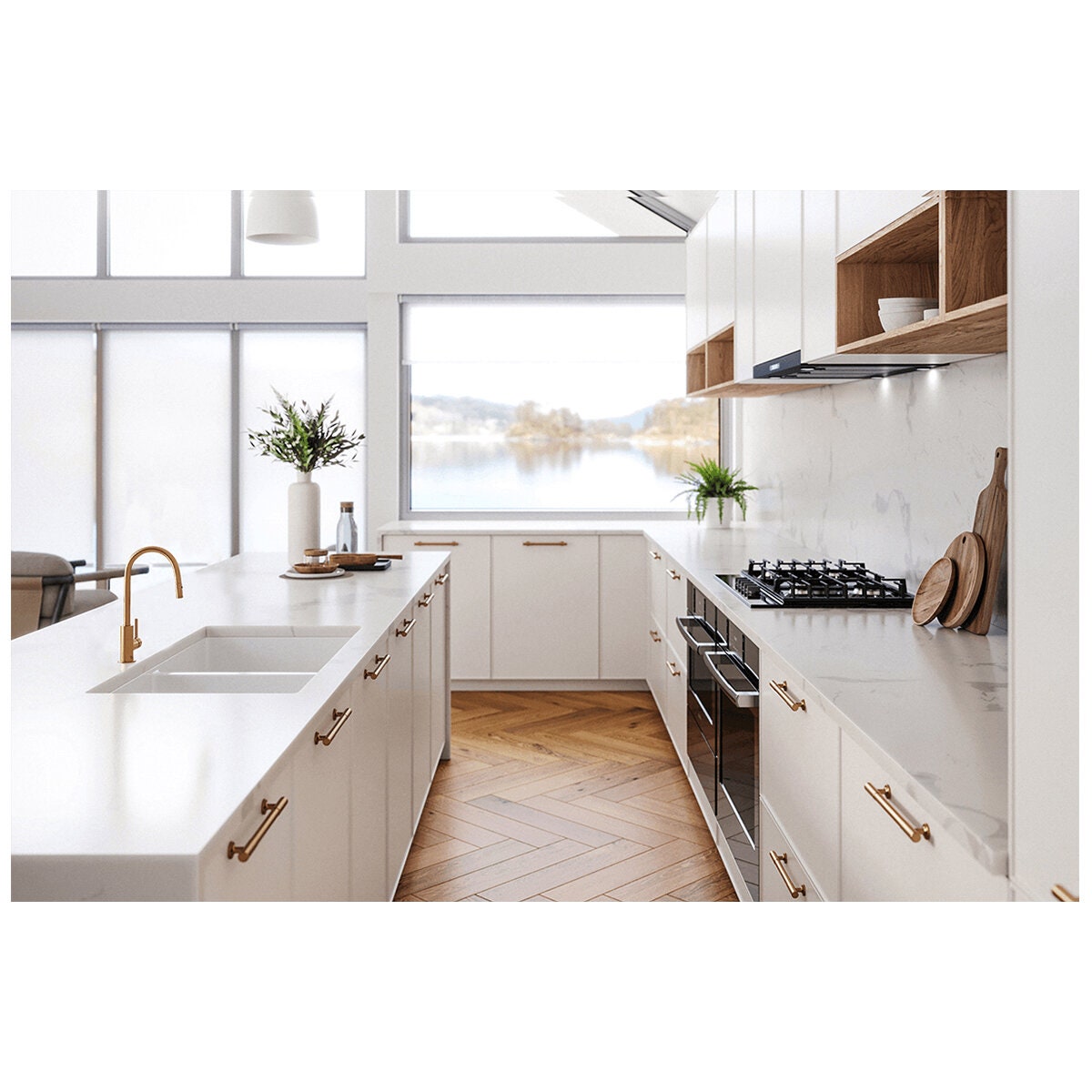 Turner Hastings Naples Pull Out Sink Mixer - Brushed Brass, Brass Body, Single Lever Handle - NA303PM-BB