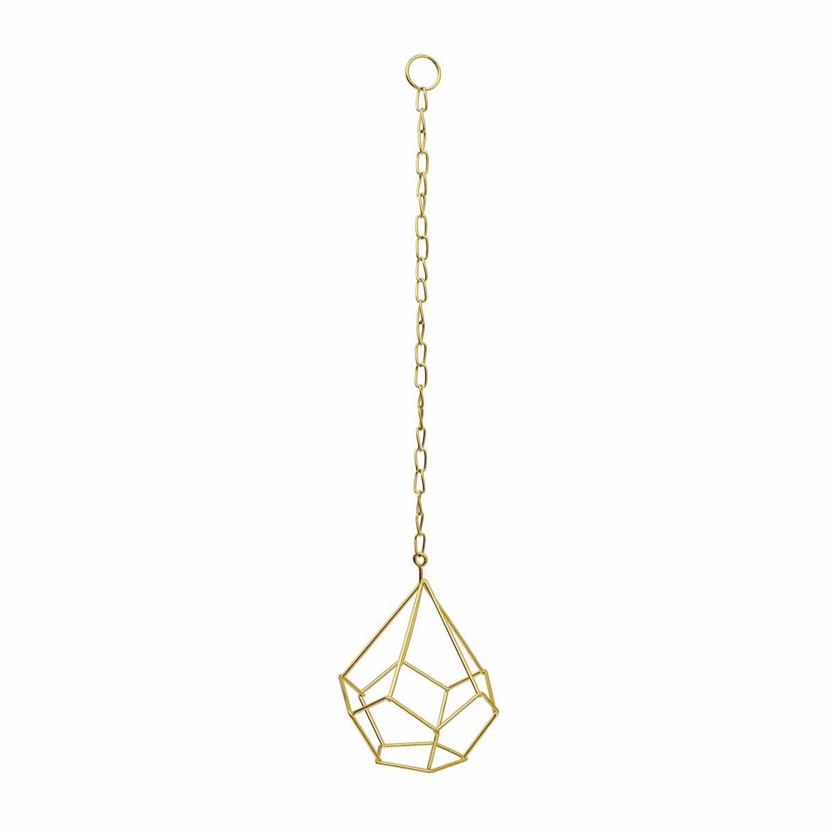 Jack Gold Geo Hanging Planter - 10.5 x 13.5cm - Air Plant Holder - SuperSaverAU - view 1