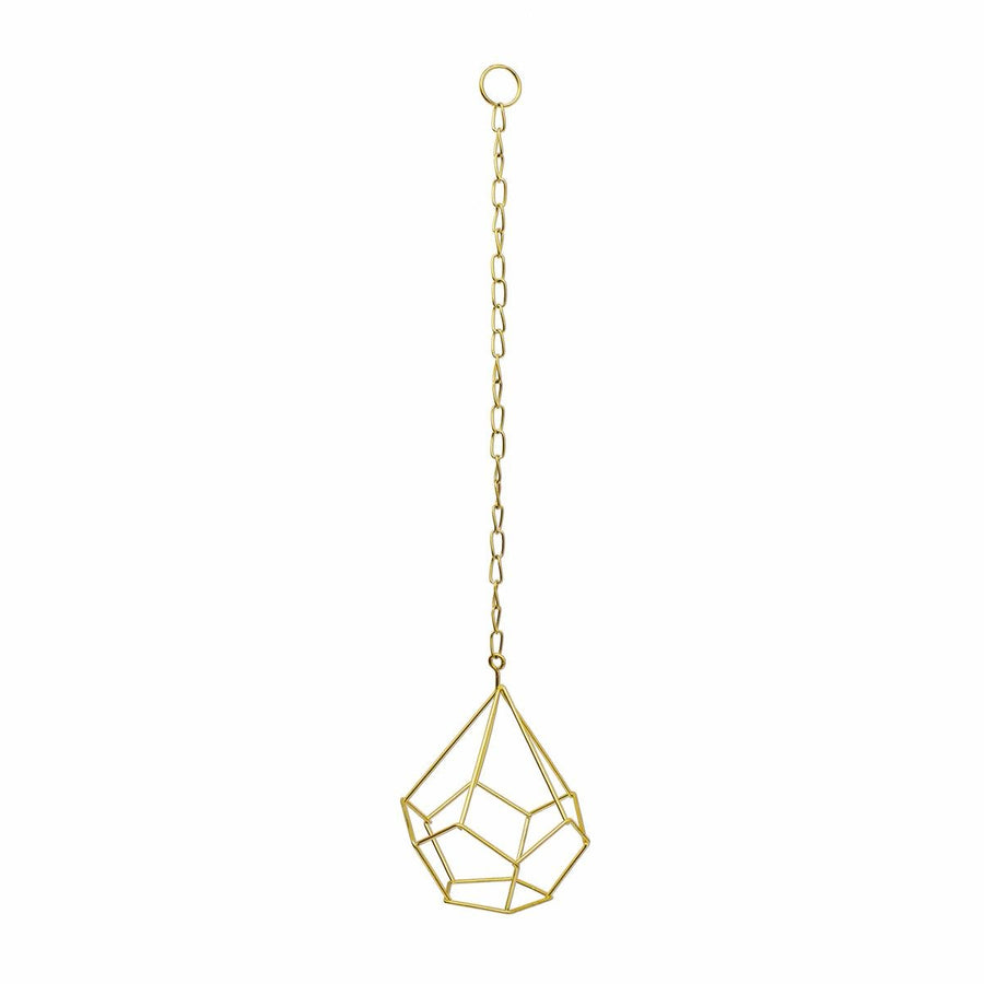Jack Gold Geo Hanging Planter - 10.5 x 13.5cm - Air Plant Holder - SuperSaverAU - view 1