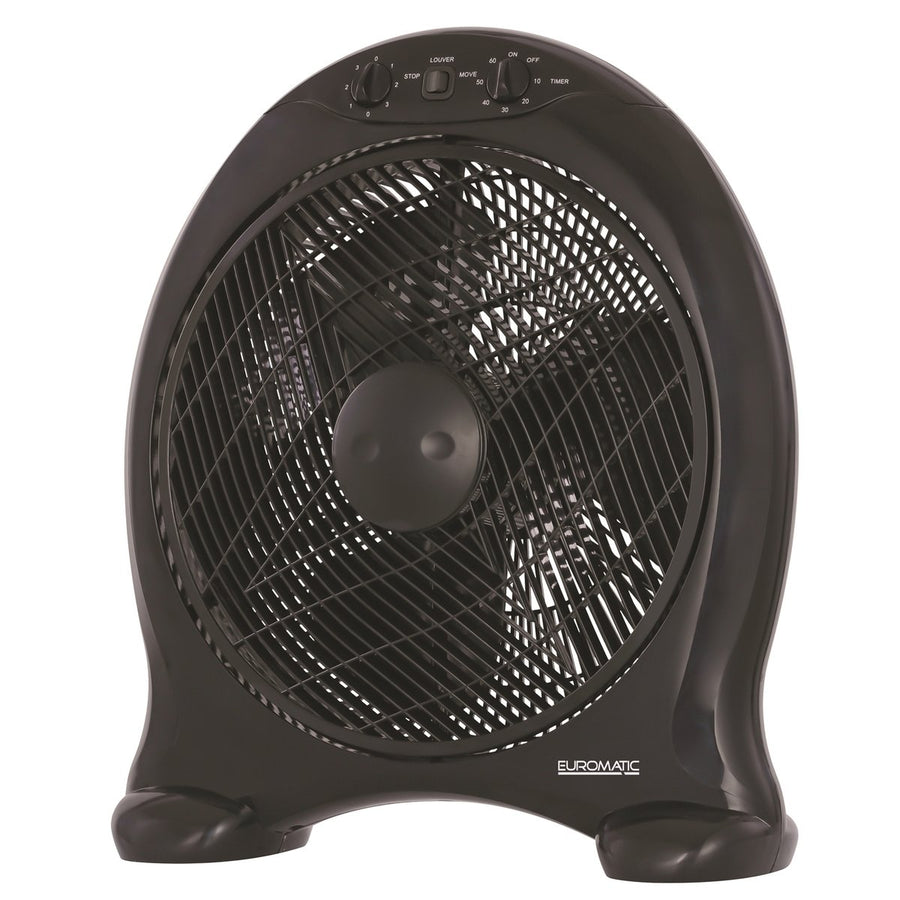 Euromatic Box Fan - 40cm - Black - 3 Speed Settings - SuperSaverAU - view 1