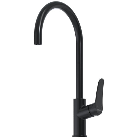 Oliveri Verona gooseneck mixer tap - matte black finish - lead free brass body - VA306516MB