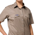 Citeco Women's Short Sleeve Shirt Khaki Size 8 - 100% Cotton