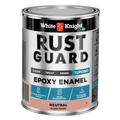 White Knight Rust Guard 1L Neutral Gloss Epoxy Enamel Paint, Solvent-Based, One-Step for Metal Surfaces