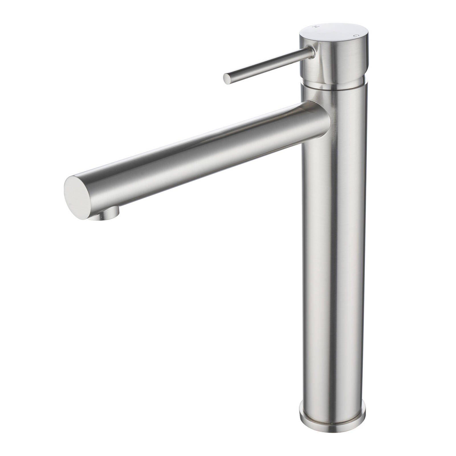 Mondella Resonance 35mm Brushed Nickel Vessel Basin Mixer, Pin Lever, 7.5L/min 4 Star WELS