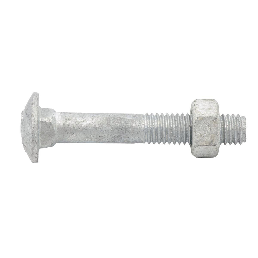 Zenith M8 x 50mm Hot Dipped Galvanised Cup Head Bolt and Nut Each - SuperSaverAU - view 1