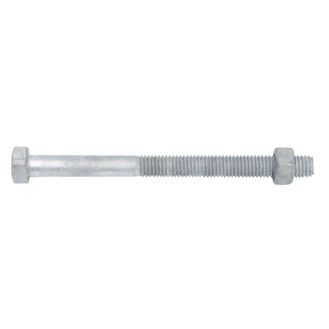 Zenith M8 x 100mm Hot Dipped Galvanised Hex Head Bolt and Nut Each - SuperSaverAU - view 1