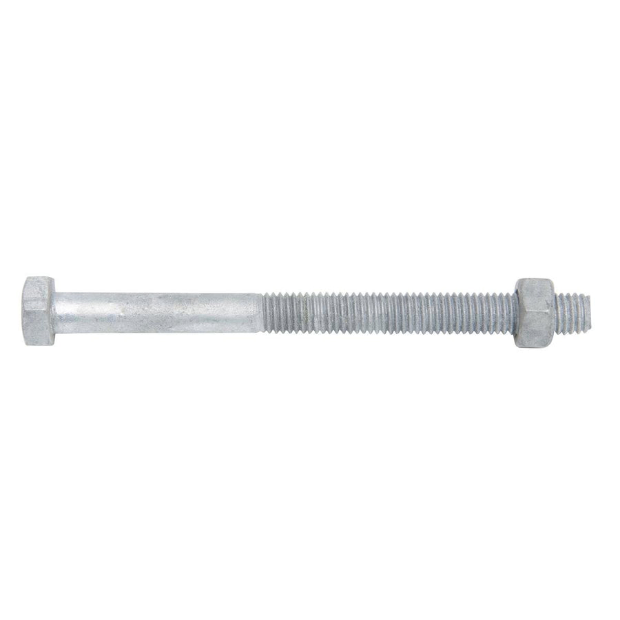 Zenith M8 x 100mm Hot Dipped Galvanised Hex Head Bolt and Nut Each - SuperSaverAU - view 1