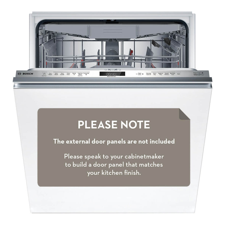 Bosch 60cm Series 6 Fully Integrated Dishwasher - 15 Place Settings, Extra Clean Zone, InfoLight - SMV6HCX03A