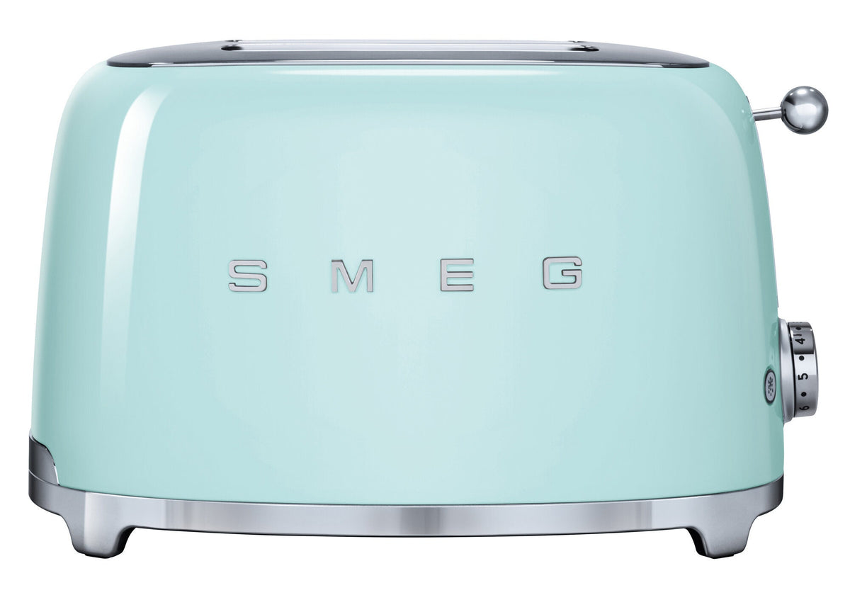Smeg Kettle and 2 Slice Toaster Pack - Pastel Green, 1.7L Kettle, 6 Browning Levels - KLF03PGAUTSF01PGAU