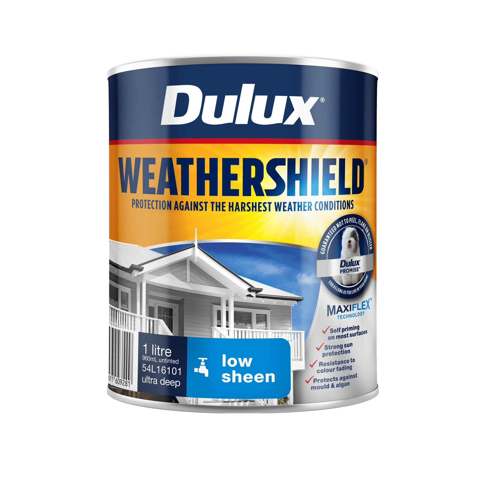 Dulux Weathershield 2L Ultra Deep Low Sheen Exterior Paint