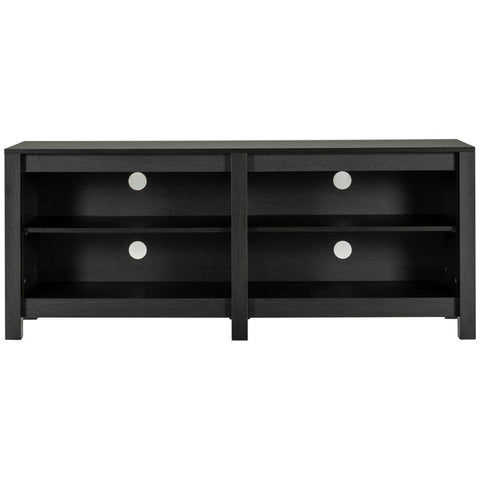 Zinus Camden 147cm TV Cabinet - Dark Brown - Open Shelving - Cord Ports - AU-UTOTV3-16E