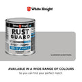 White Knight Rust Guard 250ml Aluminium Gloss Epoxy Enamel Metal Paint