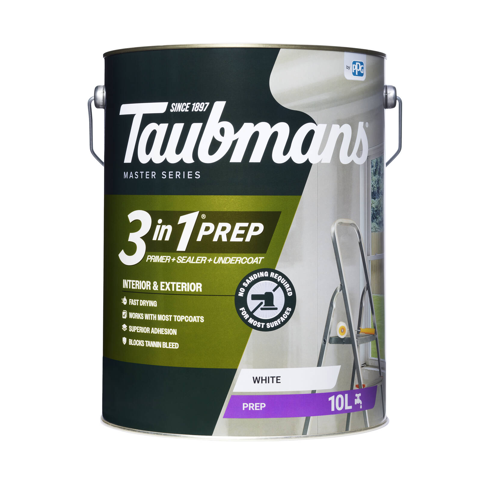 Taubmans 3 In 1 Primer Undercoat Sealer 10L White Water Based