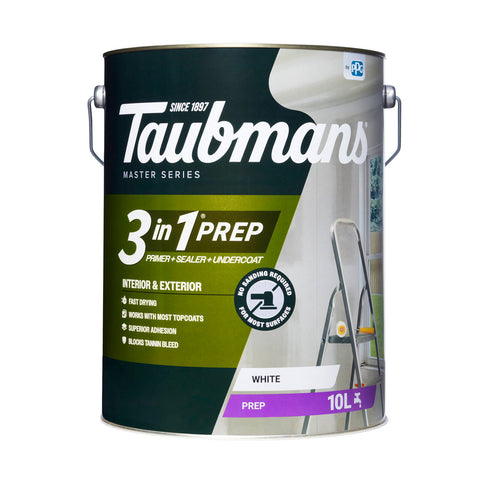 Taubmans 3 In 1 Primer Undercoat Sealer 10L White Water Based