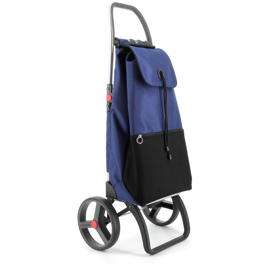 Rolser I-Max Urban Big Wheel Folding Trolley - Drawstring Closure, Backpack-Style Bag, Navy - R-IMX505-1062