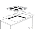 Westinghouse 60cm electric cooktop - 4 solid hotplates, white enamel finish, 9 power levels - WHS642WC