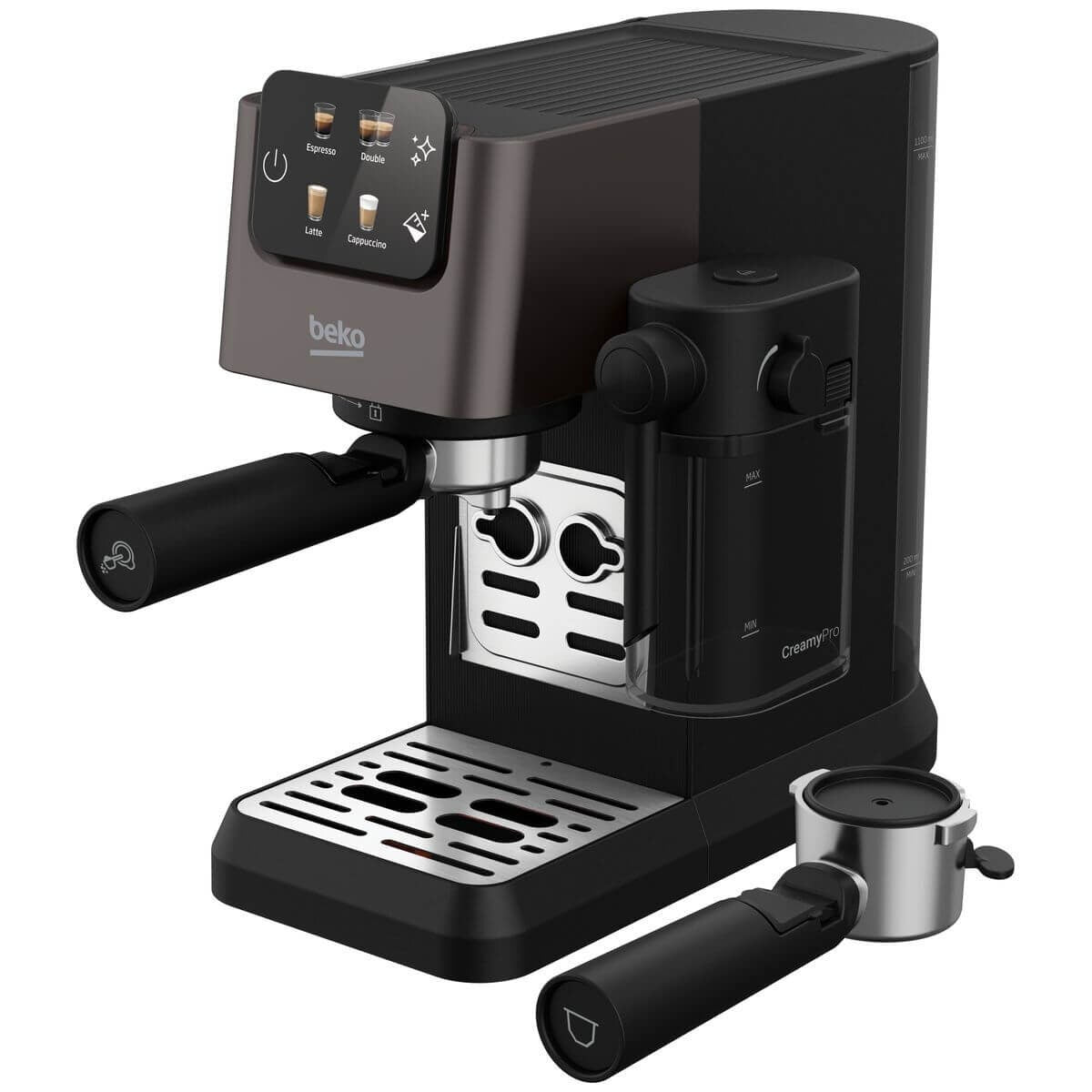 Beko CaffeExperto semi-automatic espresso machine - one-touch milk frother, cup warmer - CEP5464DX
