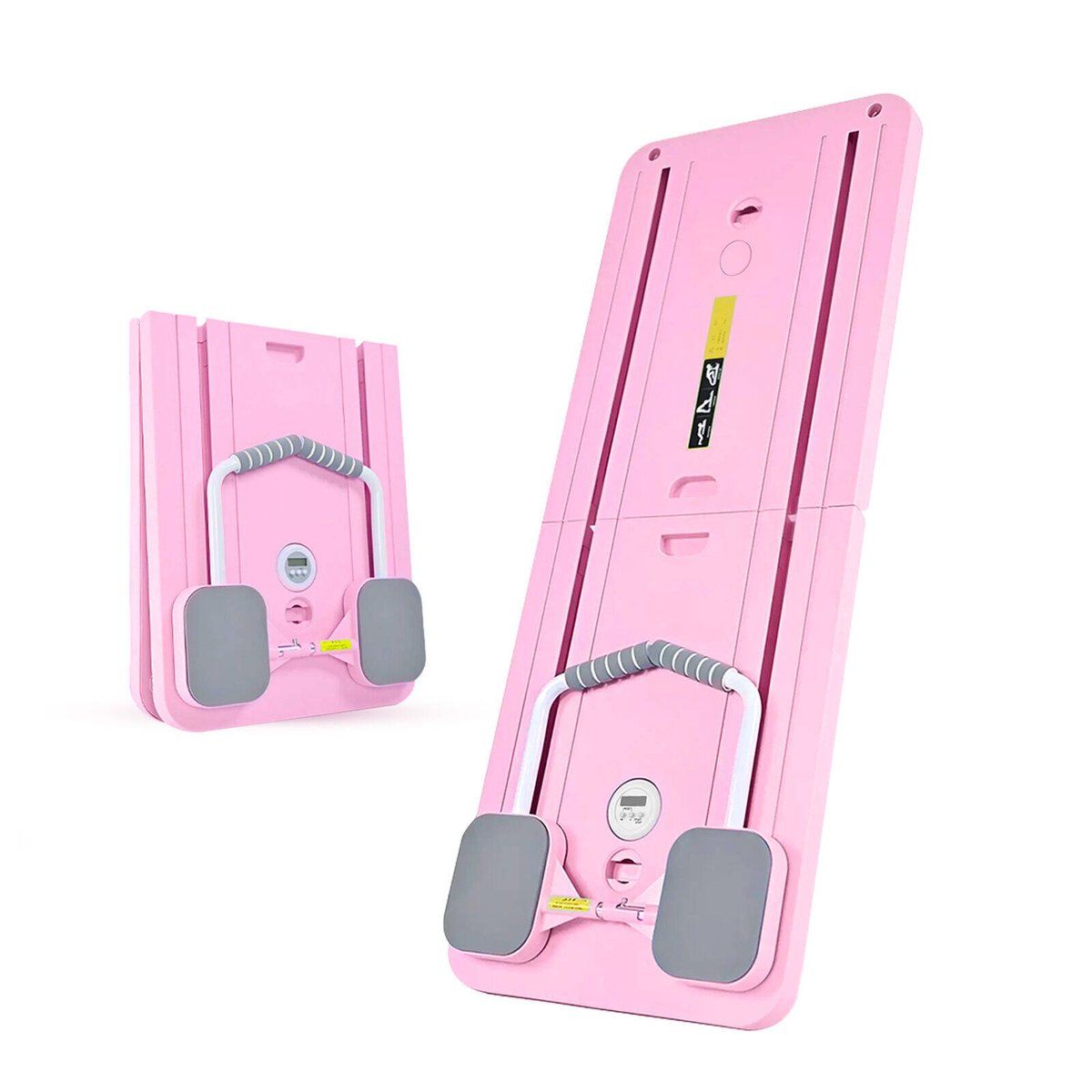 Fitnesslab Pink Pilates Board Reformer - Foldable Set - 410mm x 115mm x 990mm - Full Body Workouts - SuperSaverAU - view 1