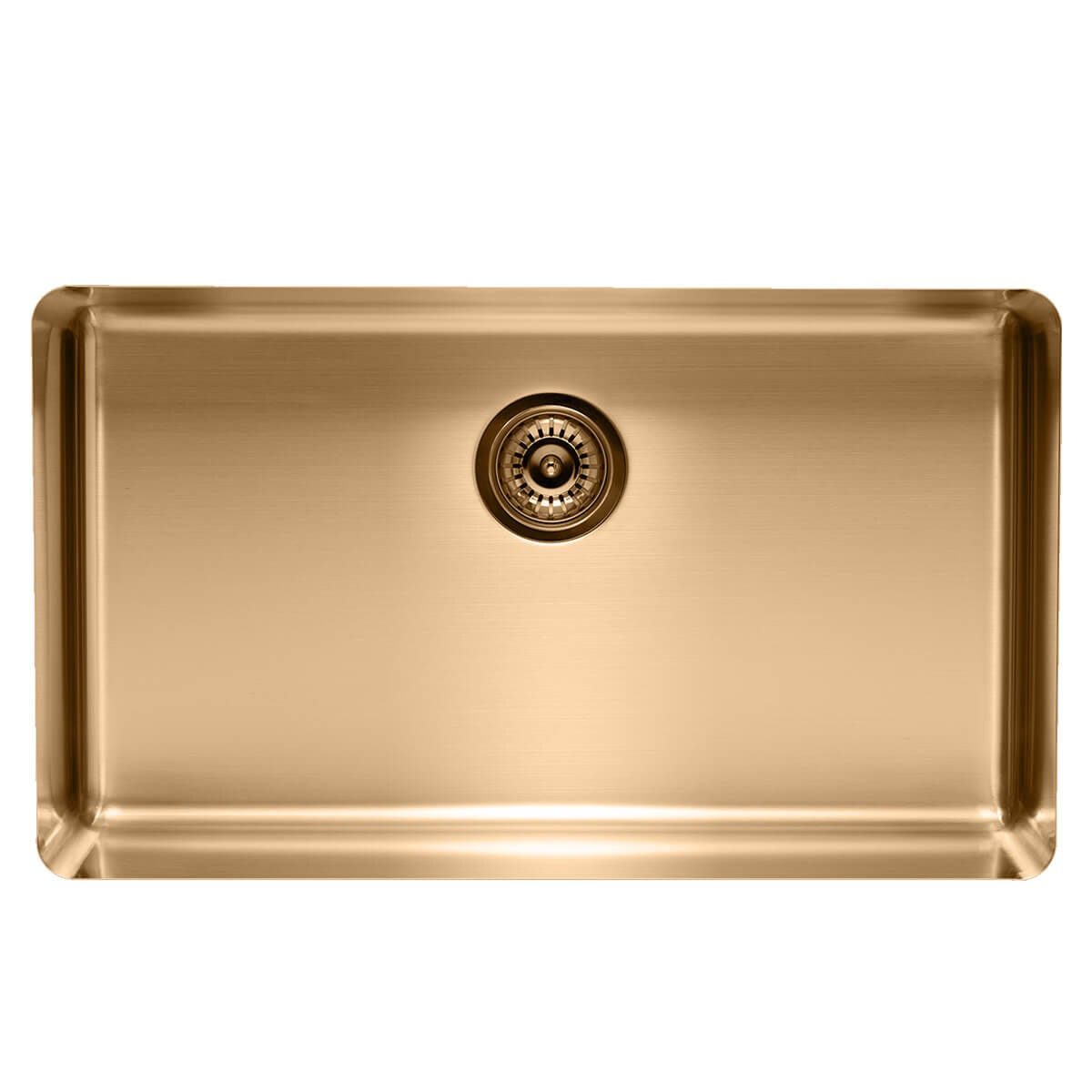 Titan single bowl kitchen sink - 57L expanded bowl, brass finish, AISI316 stainless steel - TSBR70