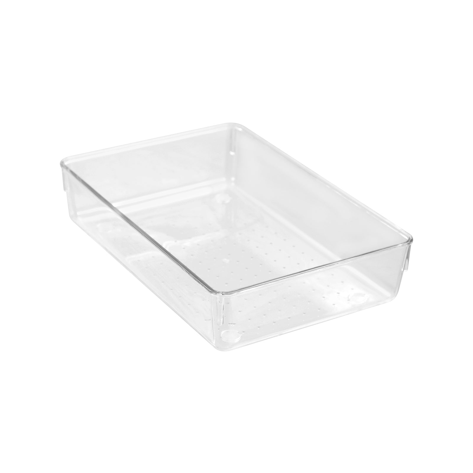 Boxsweden 23 x 15 x 5cm Crystal Storage Tray, Clear PET, 2L, Stackable