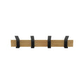 Mode 4 Black Bamboo Board Hat and Coat Rack - 4 Sliding Hooks - 450mm - SuperSaverAU - view 1