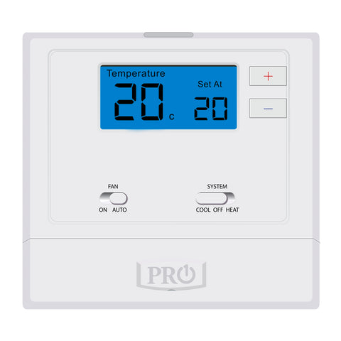 Pro1 Non-Programmable Plastic Thermostat 30V White T601-2