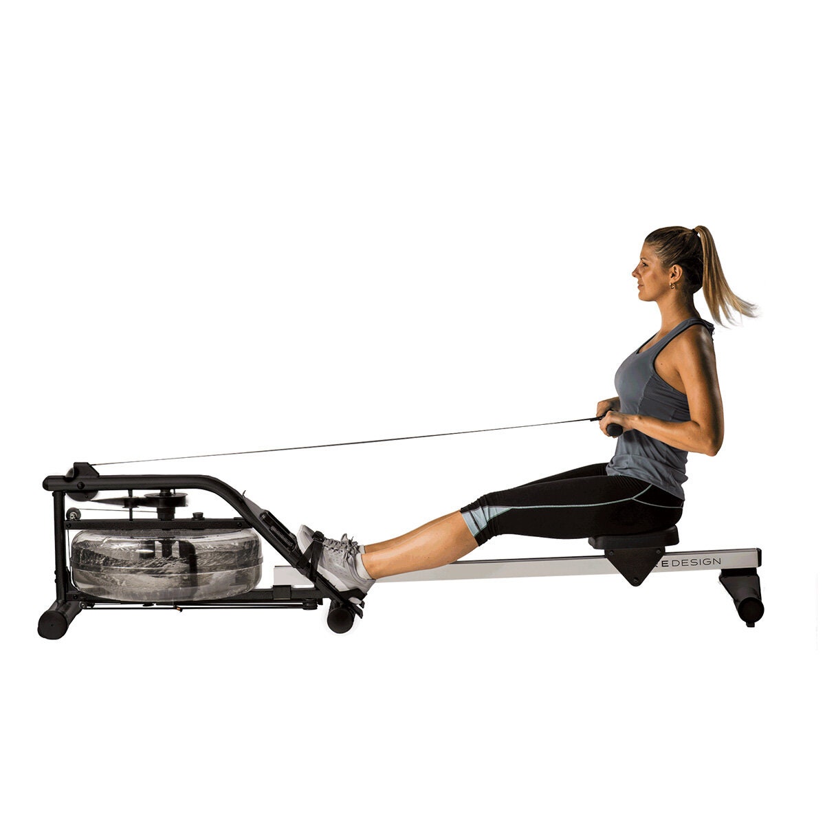 Pure Design VR1 water resistance rower - self-regulating resistance - supports up to 150kg - PD-VR1