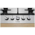 Bosch 90cm Series 6 Gas Cooktop - Five Burners, FlameSelect, Dual Flame Wok Burner - PCR9A5I90A