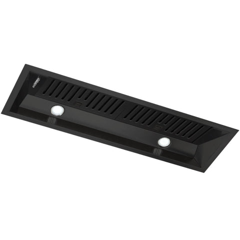 Schweigen 90cm Matte Black Undermount Rangehood - Push Button Controls, 1080m³/h - WINU-9B