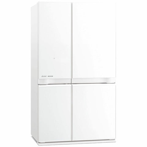 Mitsubishi Electric 580L French Door Fridge - Glacier White Glass, Touch Control Panel - MR-LA580ER-GWH-A