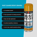 White Knight Rust Guard 310g Golden Yellow Gloss Epoxy Enamel Spray Paint for Metal
