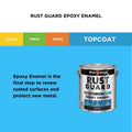 White Knight Rust Guard 4L Black Satin Epoxy Enamel Paint - Metal Coating, Indoor & Outdoor