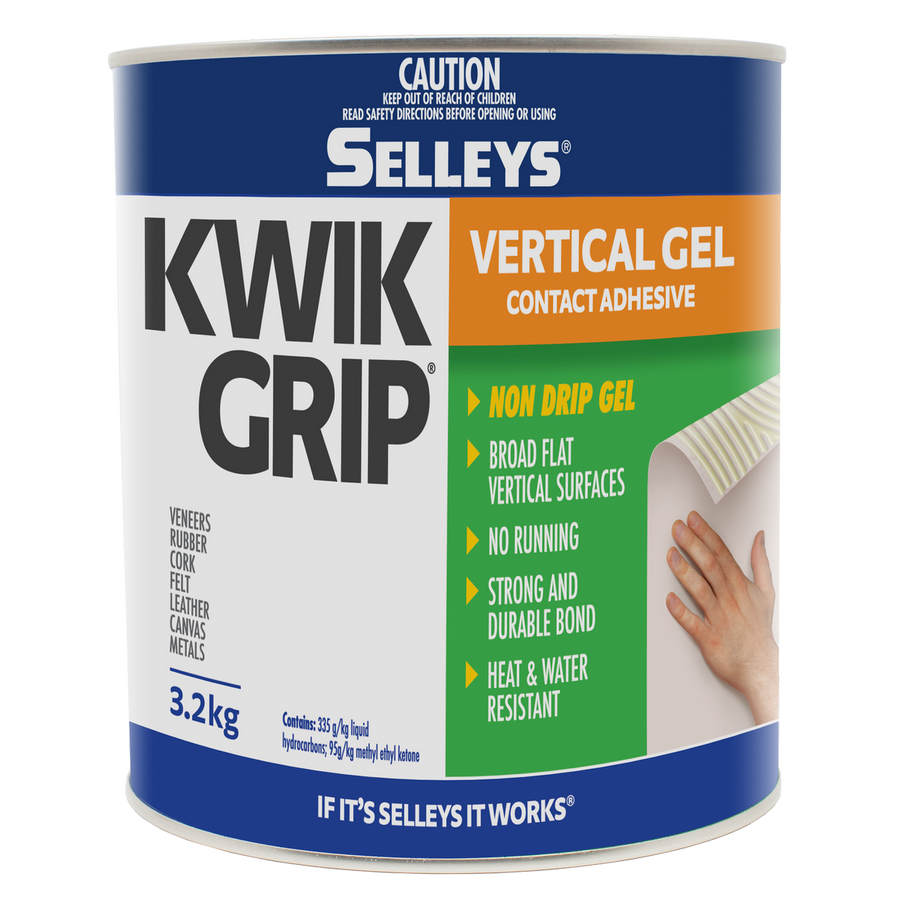 Selleys Kwik Grip Gel 3 2kg Solvent-Based Adhesive Vertical Bonding - SuperSaverAU - view 1