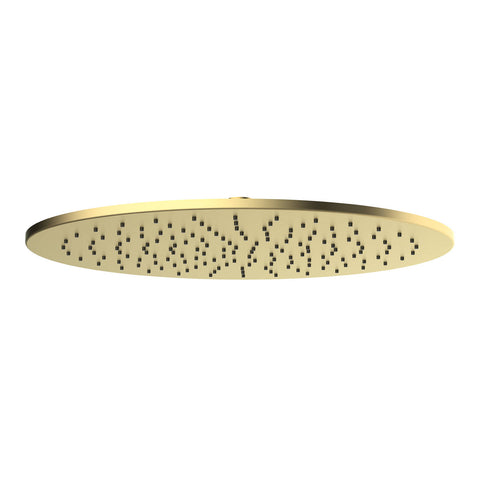 Mondella Resonance 400mm Brushed Brass Rain Shower Head 9L/min WELS 3 Star