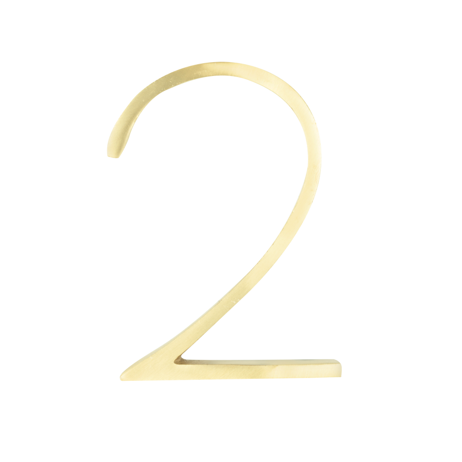 Sandleford Toorak Number 2 120mm Brass House Number
