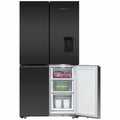 Fisher & Paykel Series 7 538L Quad Door Fridge - Matte Black Glass - Water Dispenser - RF605QZUVB1