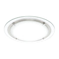 Brilliant Lighting Frances 32cm Satin Nickel Glass Round Ceiling Light 2xE27 240V 17564/13